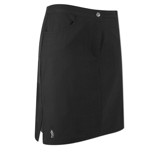 Glenmuir Ladies Soft 4-Way Stretch Skort with Flattering Fit in Black