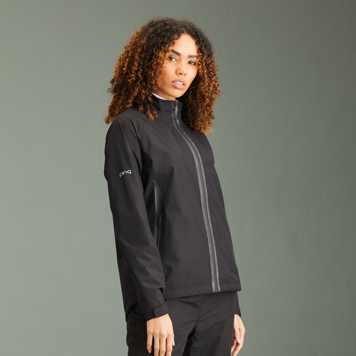 PING Ladies Black Waterproof Golf Jacket