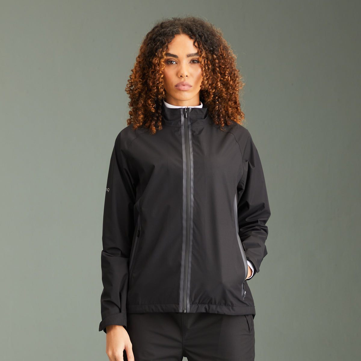 PING Ladies Black Waterproof Golf Jacket