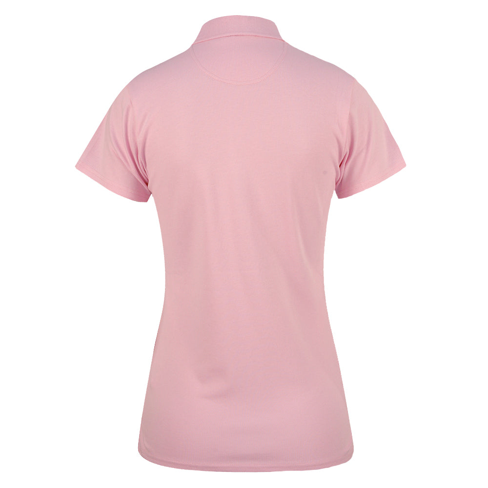 Glenmuir Ladies Pique Knit Short-Sleeve Polo with Soft Cotton Finish in Candy Pink