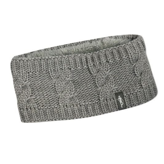 Glenmuir Ladies Thermal Lined Knitted Headband in Light Grey Marl