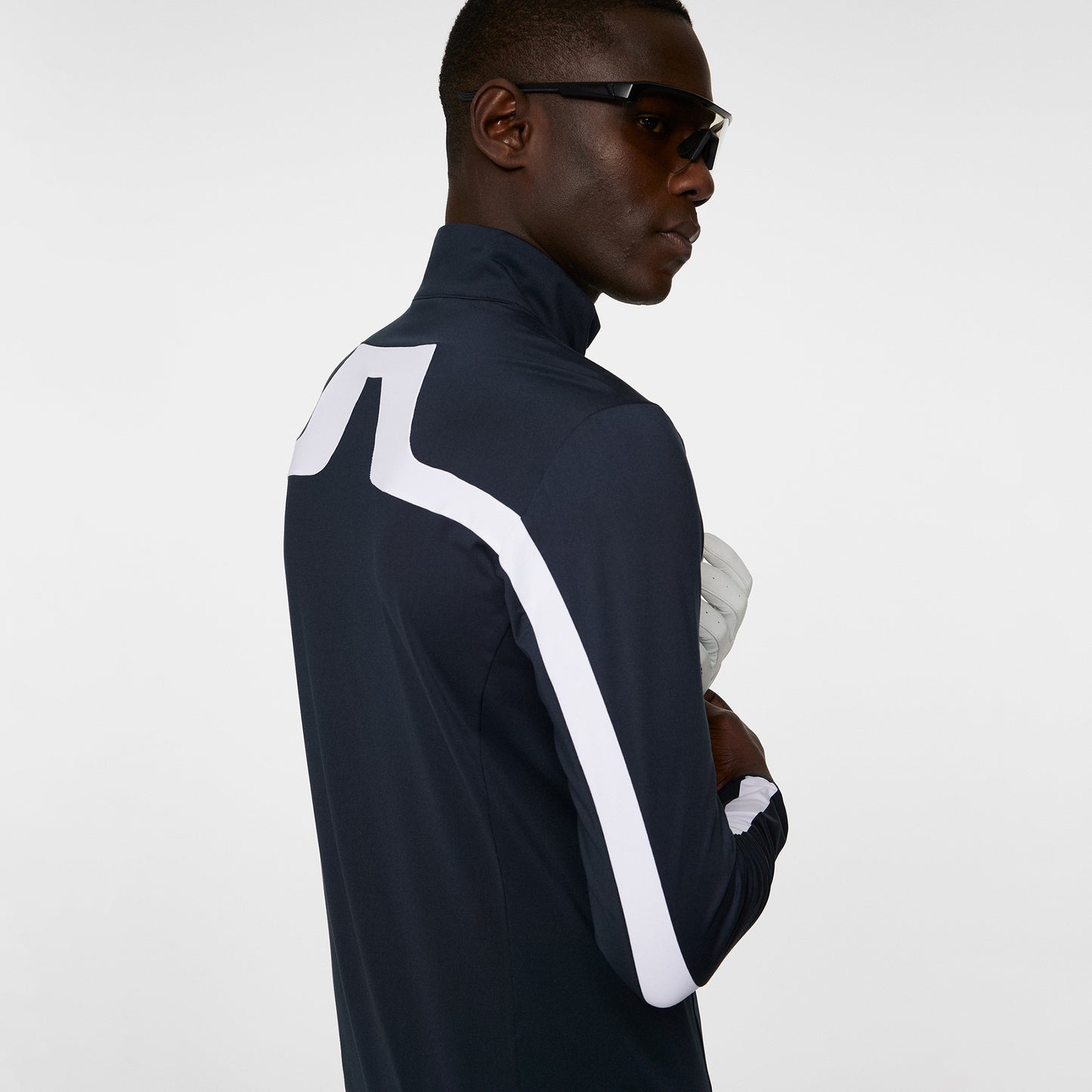 J.Lindeberg Mens Navy Mid-Layer Jacket with Contrast Panels