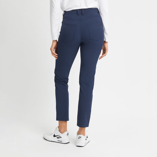 Rohnisch Ladies Navy Lightweight Golf Trousers with Brushed Inner