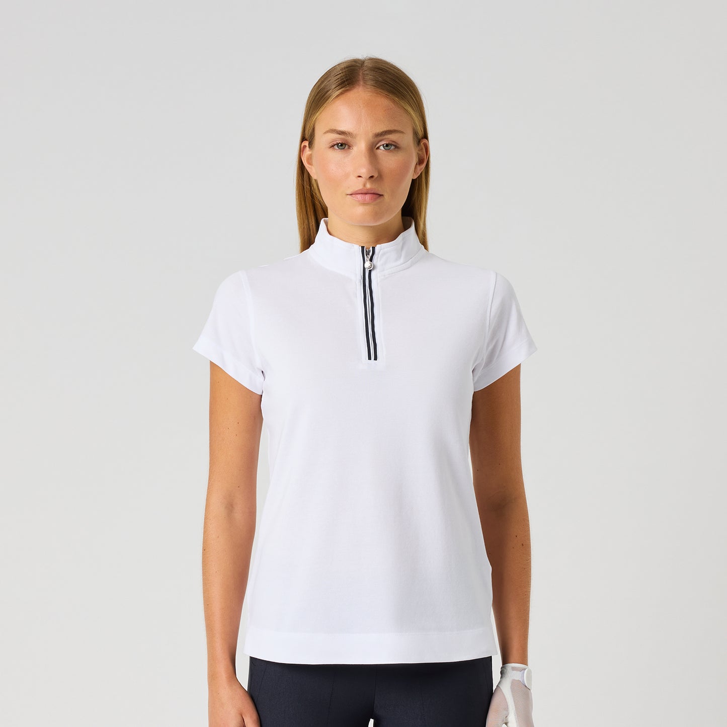 Daily Sports Cap Sleeve Half Zip Polo Shirt - Sport Meets Style