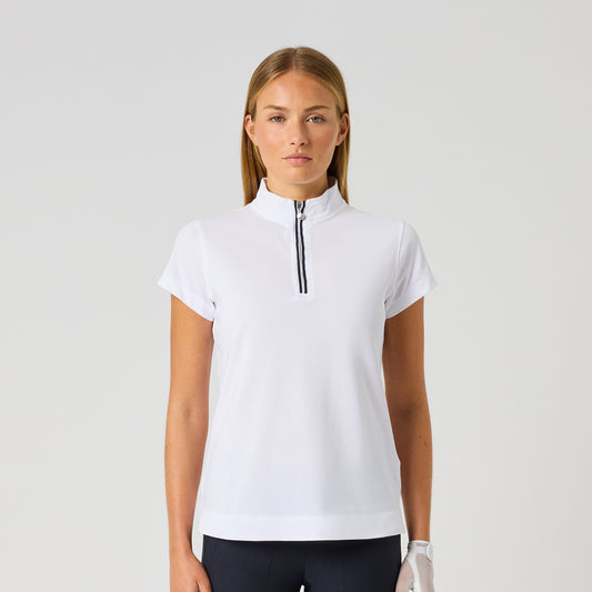 Daily Sports Cap Sleeve Half Zip Polo Shirt - Sport Meets Style