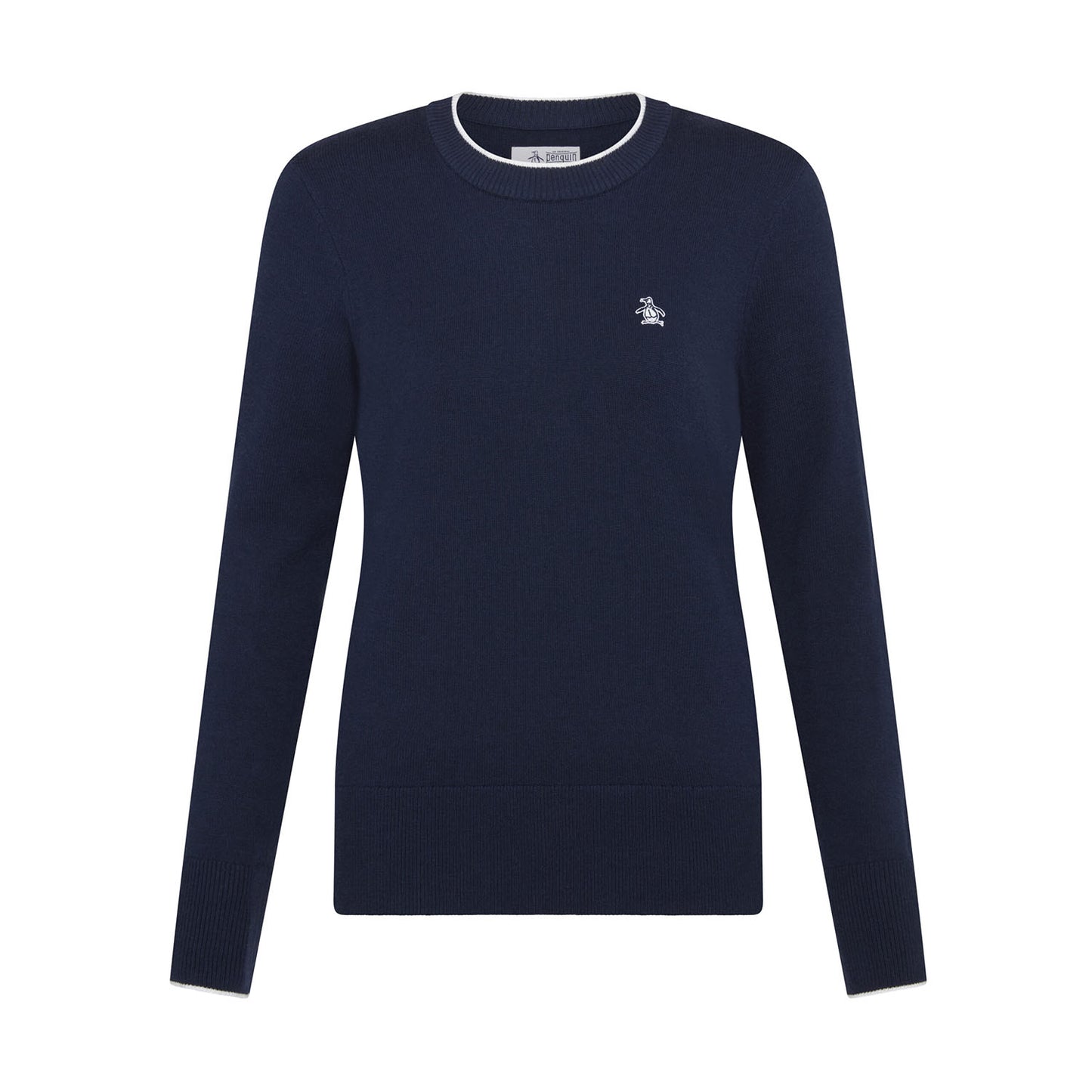 Original Penguin Ladies Crew Neck Navy Golf Sweater