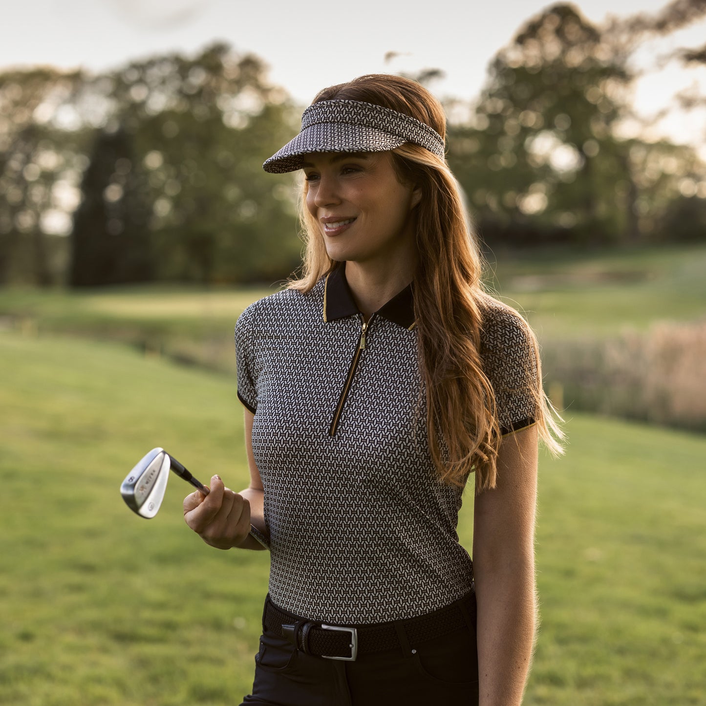 Glenmuir Ladies Printed Polo for Elevated Style with Sophisticated Performance