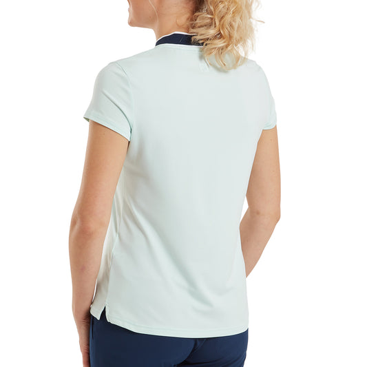 FootJoy Ladies Zip-Neck Polo with Modern Collar & Super-Soft Feel