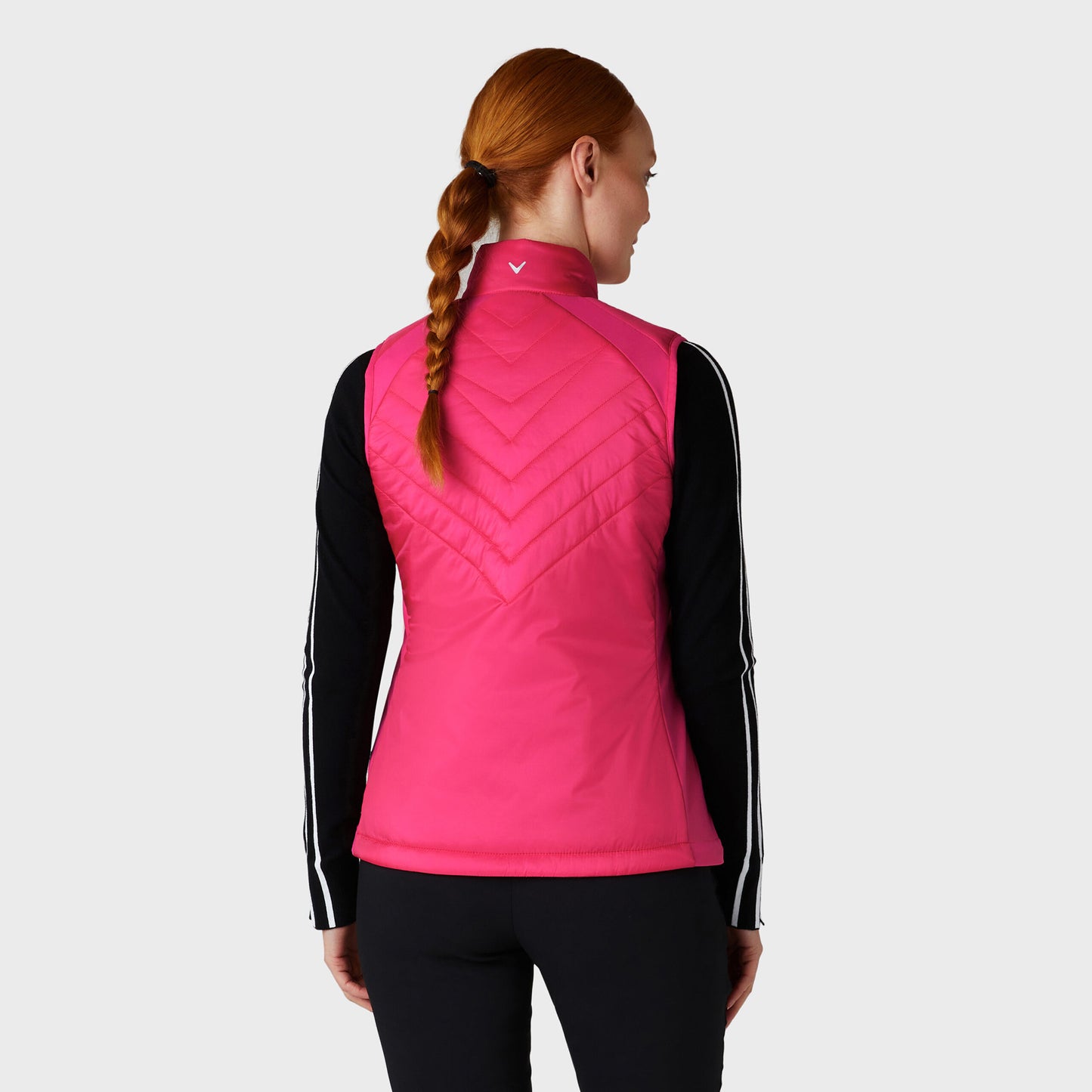 Callaway Ladies Primaloft Lightweight Quilted Gilet in Pink Peacock