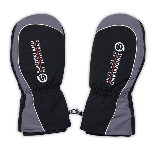 Sunderland Men's Black Thermal Lined Showerproof Mittens for Exceptional Warmth Between Every Shot