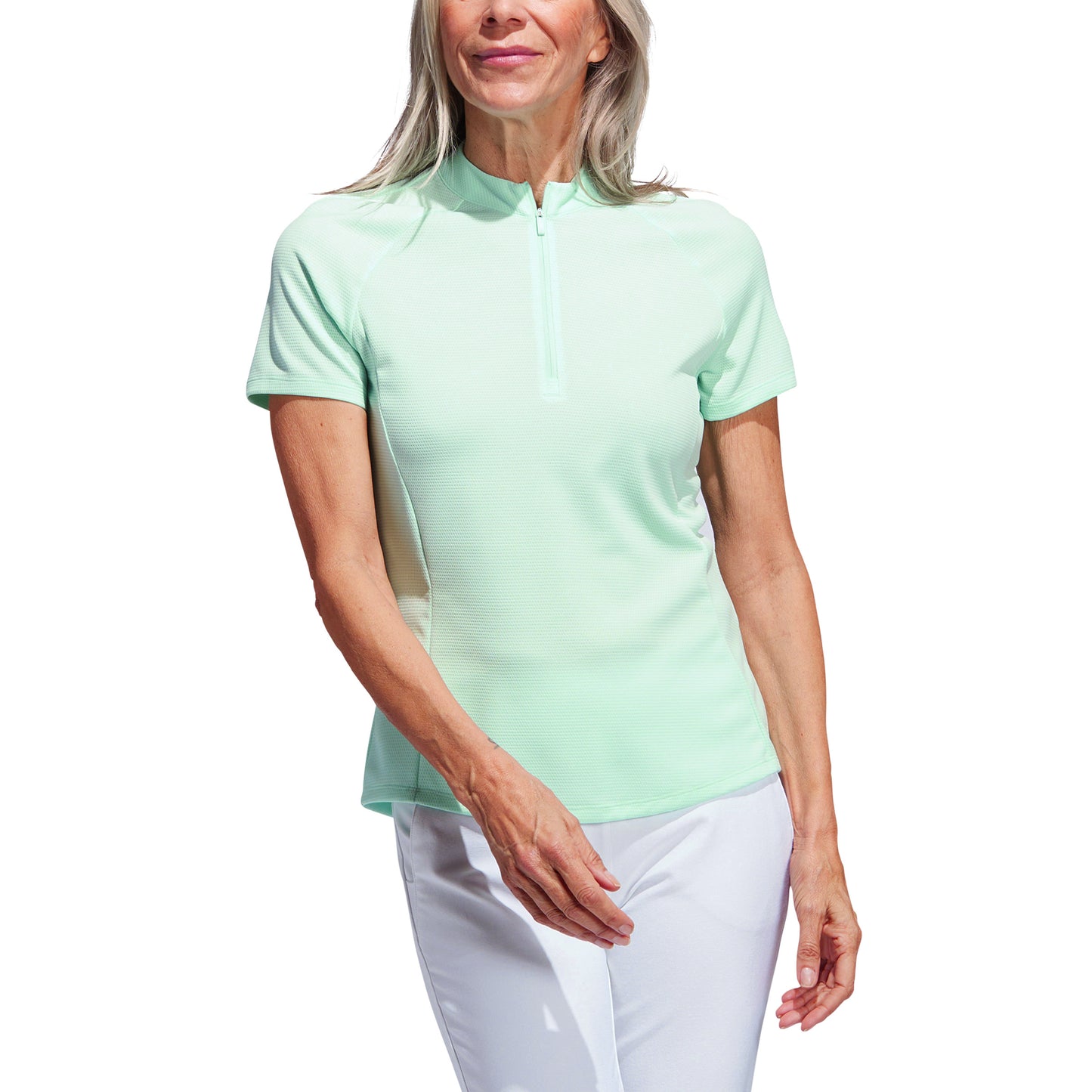 adidas Ladies Textured Short Sleeve Golf Polo - Medium Only Left