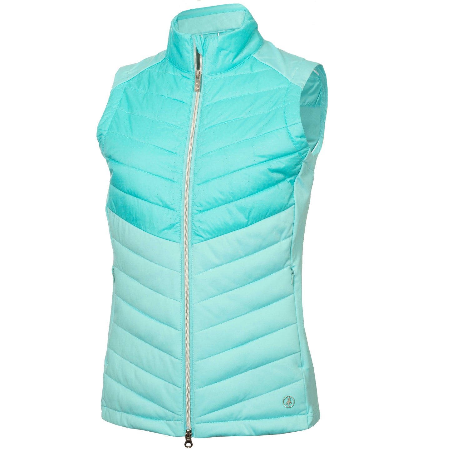 Green Lamb Ladies Lightweight Front Quilted Aqua Gilet