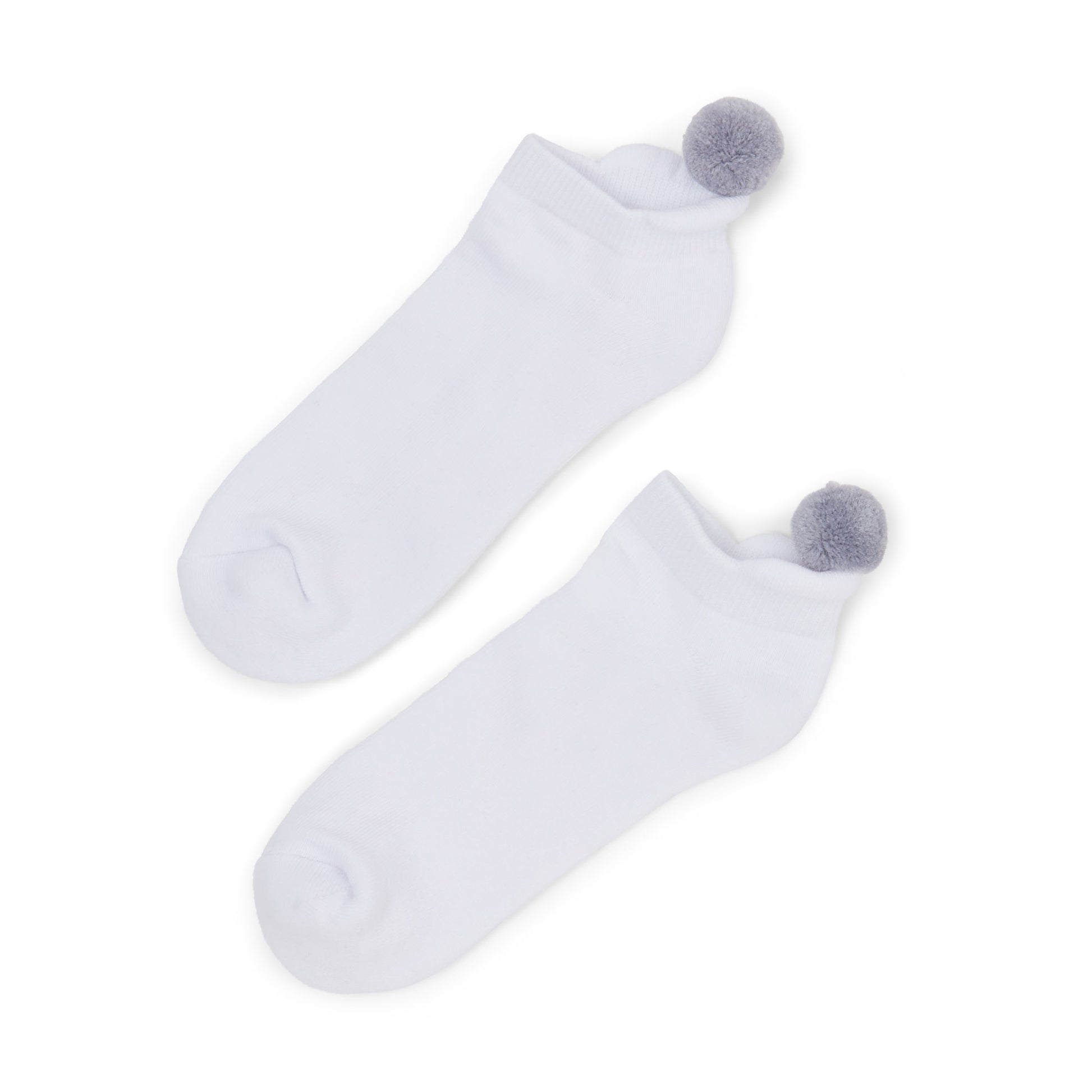 Swing Out Sister Ladies Single Pair Silver Pom-Pom Socks