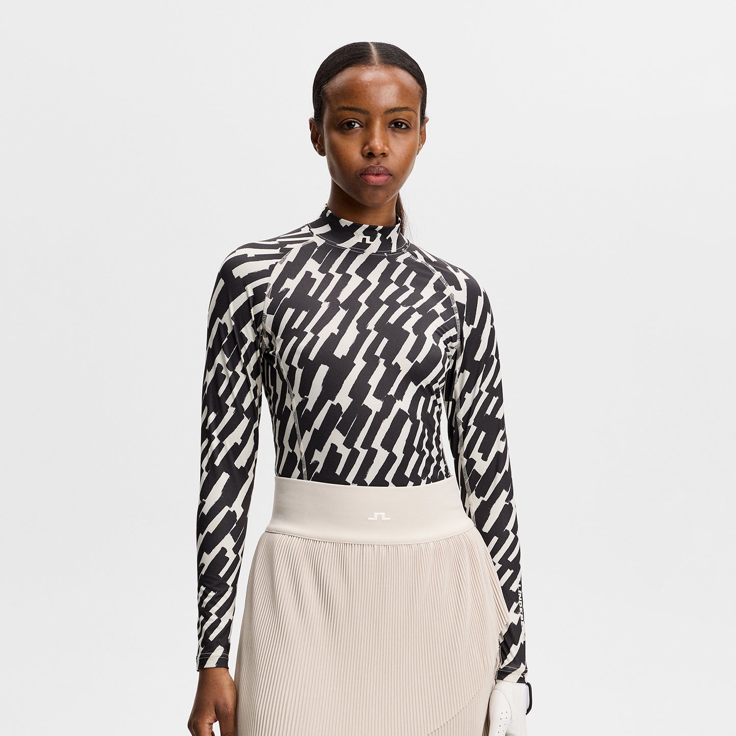J.Lindeberg Ladies Printed Compression Top for Precision Support with Standout Style