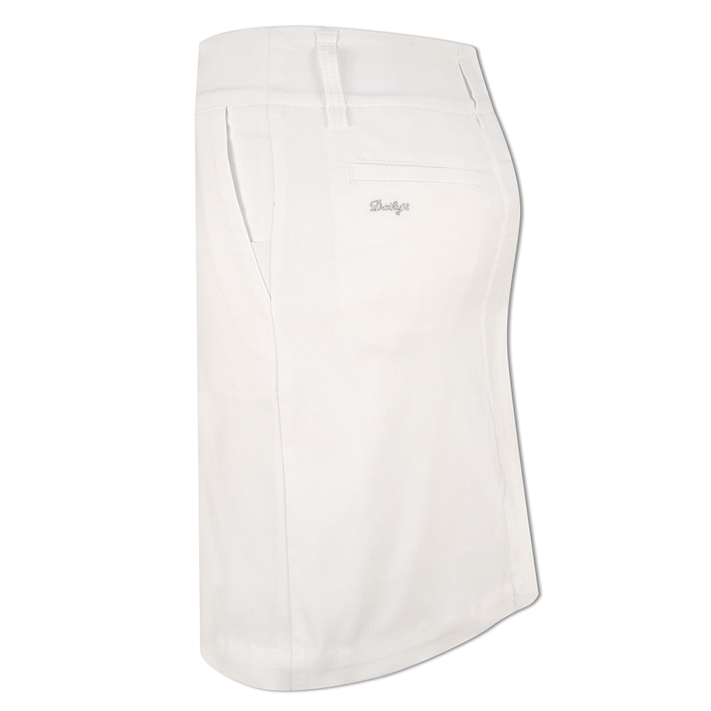 Daily Sports Ladies Longer-Length Pull-On Skort in White - Last One Size 8 Only Left