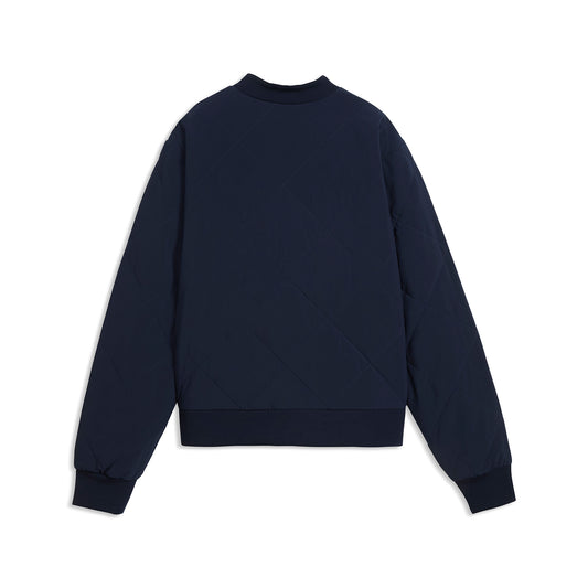 Puma Ladies Jacket In Navy - Quilted Warmth with A Contemporary Silhouette