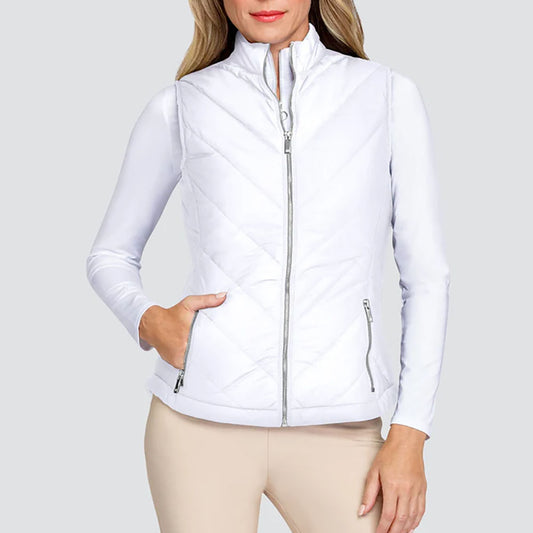 Tail Ladies Quilted Gilet in White