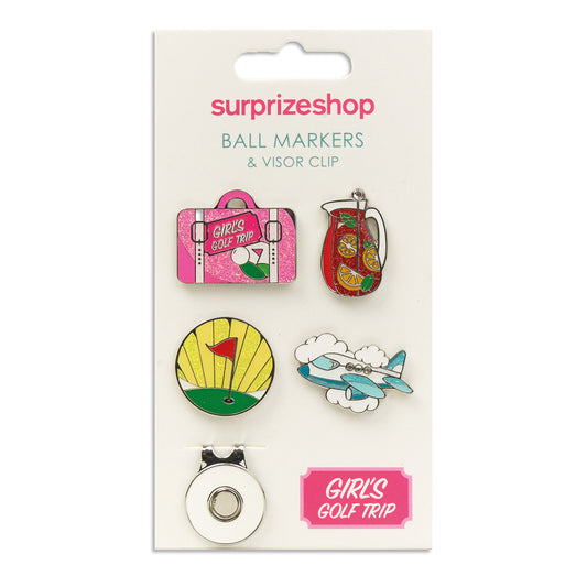 Surprizeshop Golf Ball Marker & Visor Clip Set