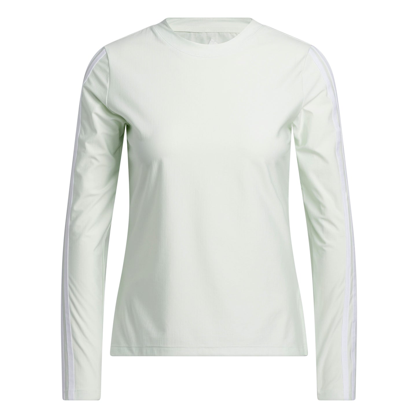 adidas Ladies Long Sleeve Golf Top with 3-Stripes Design in Crystal Jade