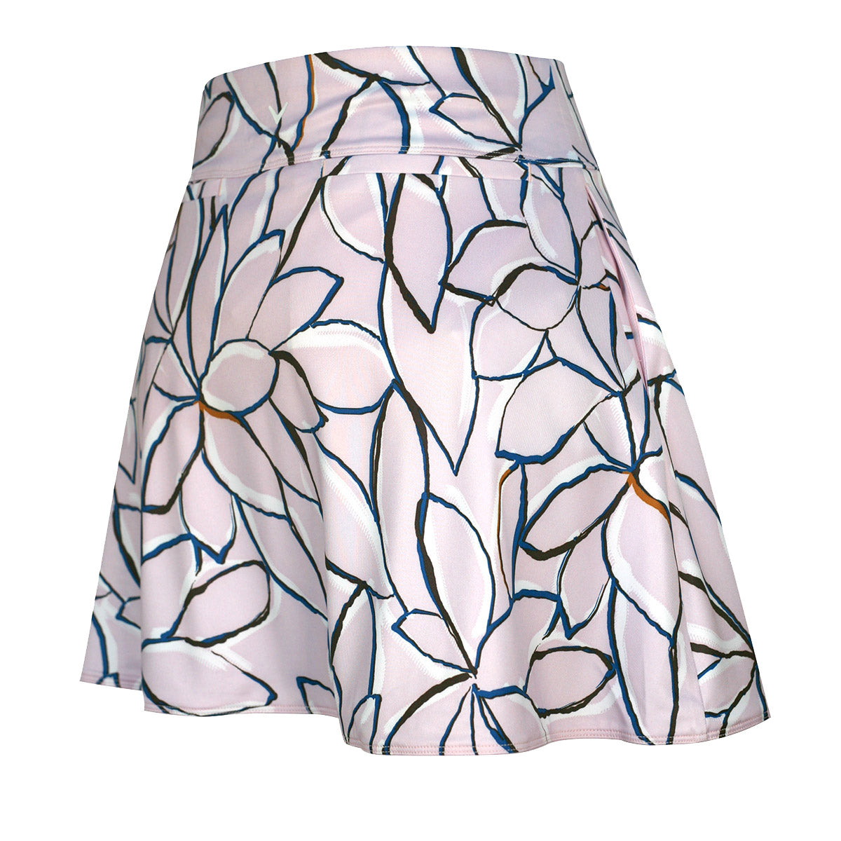 Callaway Ladies Pull-On Skort with Linear Floral Print in Pink Nectar