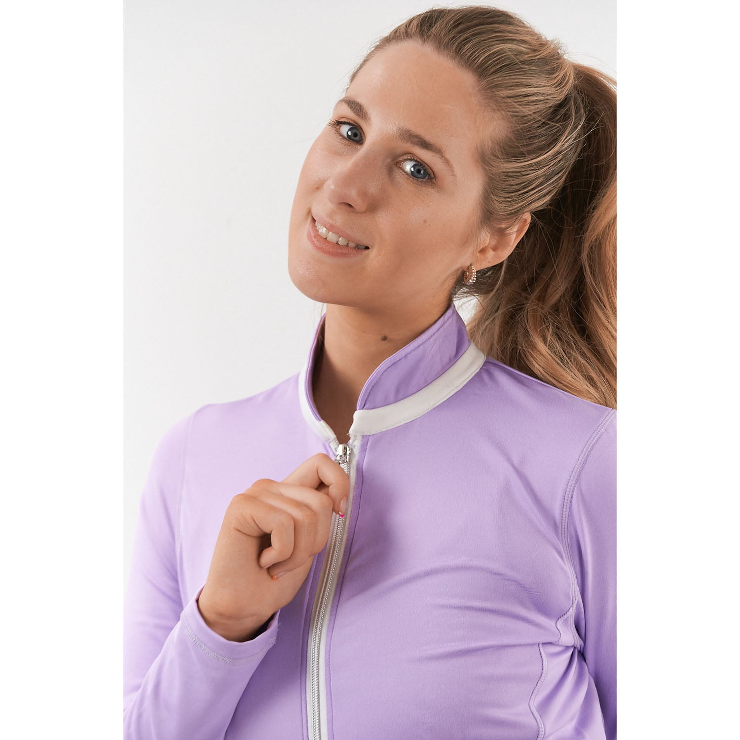 Pure Golf Ladies Mid-Layer Stretch Jacket in Lilac