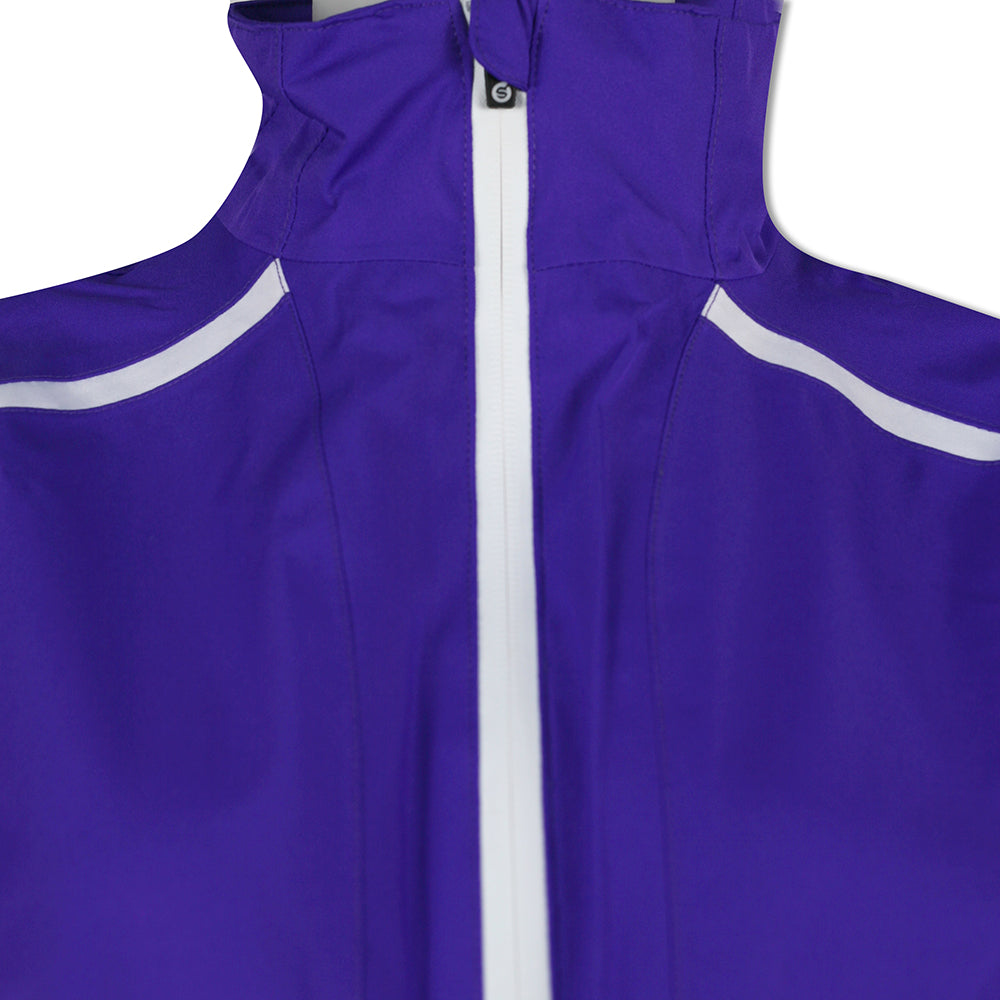 Sunderland Ladies Lightweight Waterproof Jacket with Lifetime Guarantee in Purple & White