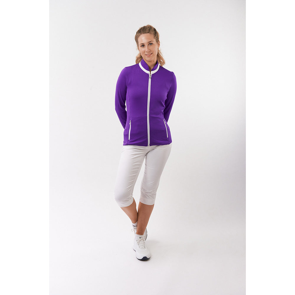 Pure Golf Ladies Mid-Layer Stretch Jacket in Purple