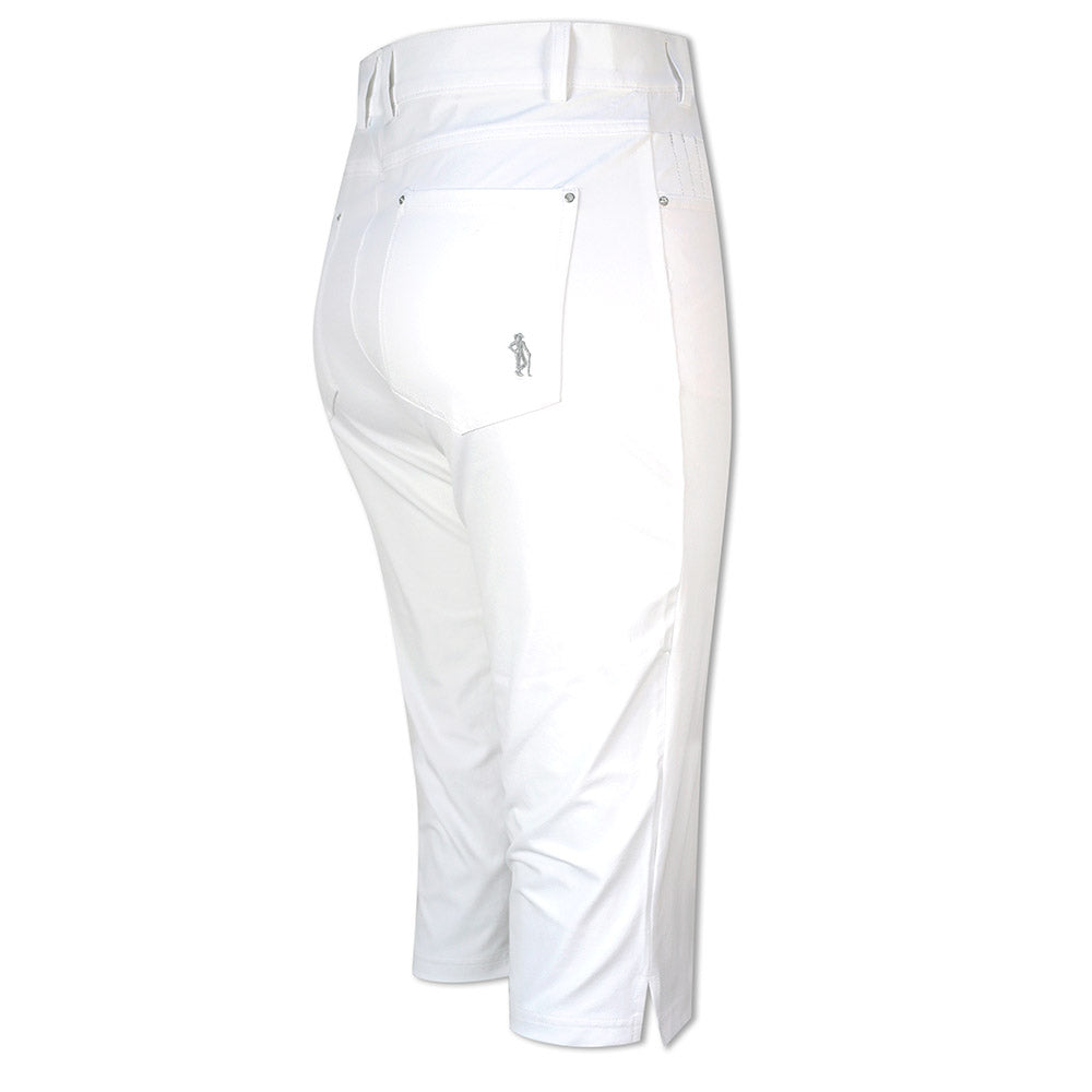 Glenmuir Ladies White Stretch Pedal Pushers