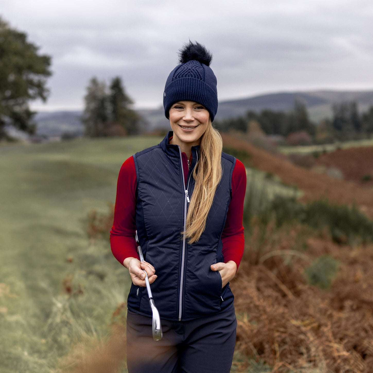 Glenmuir Ladies Lightweight Showerproof Gilet in Navy