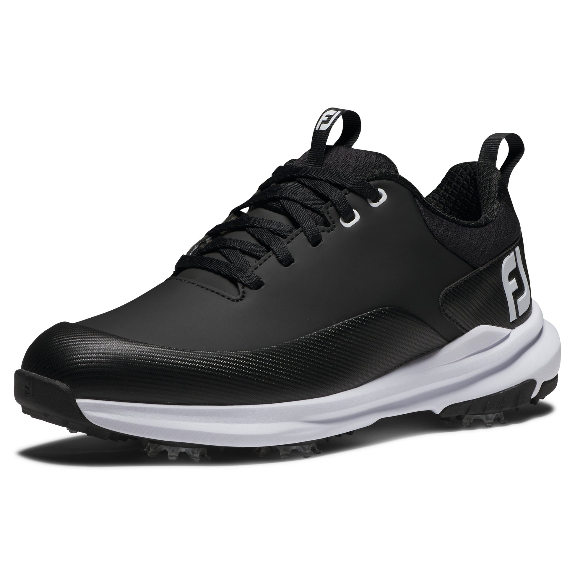 FootJoy Ladies Waterproof Wide Fit Tour Rival Golf Shoe in Black with SoftSpikes