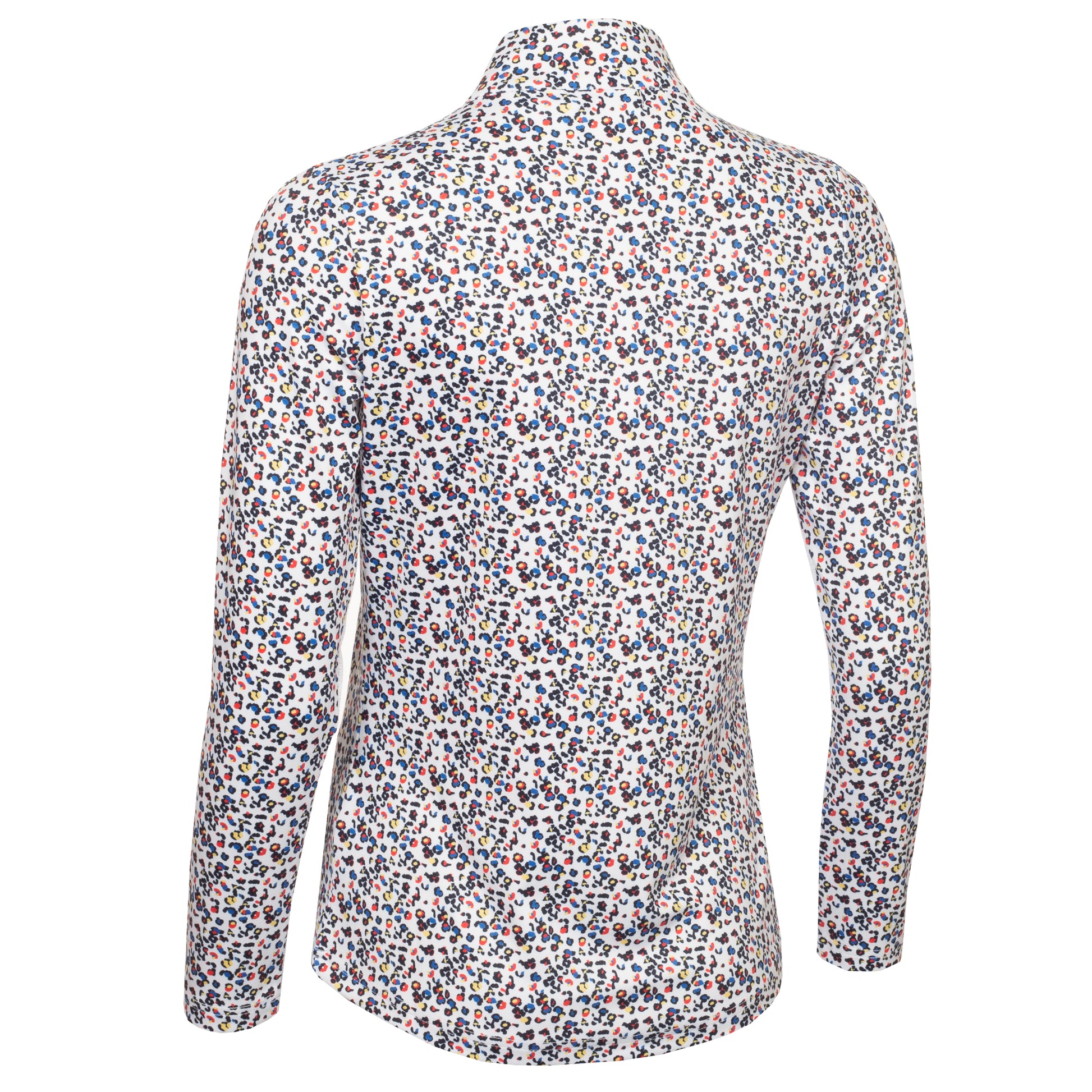 Green Lamb Ladies Multicoloured Ditsy Print Zip Neck Top