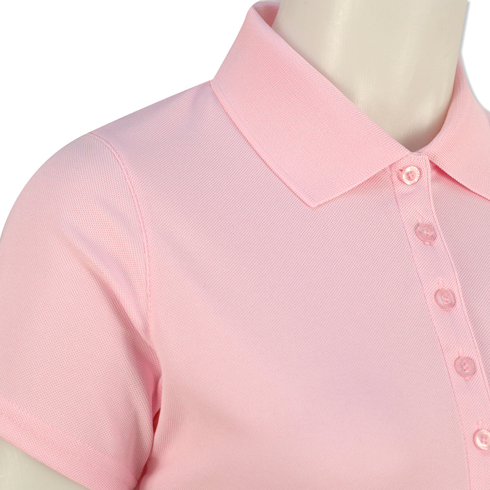 Glenmuir Ladies Short Sleeve Pique Polo with Stretch & UPF50+ in Candy Pink