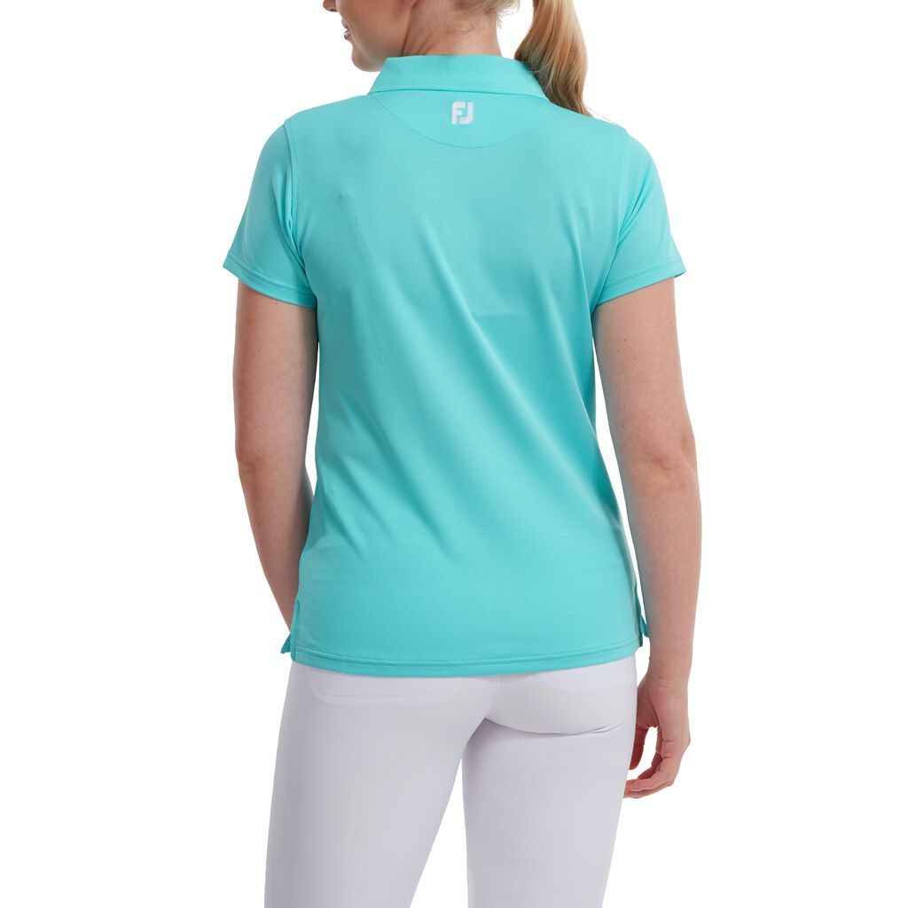 FootJoy Ladies Aqua Short Sleeve Stretch Pique Polo