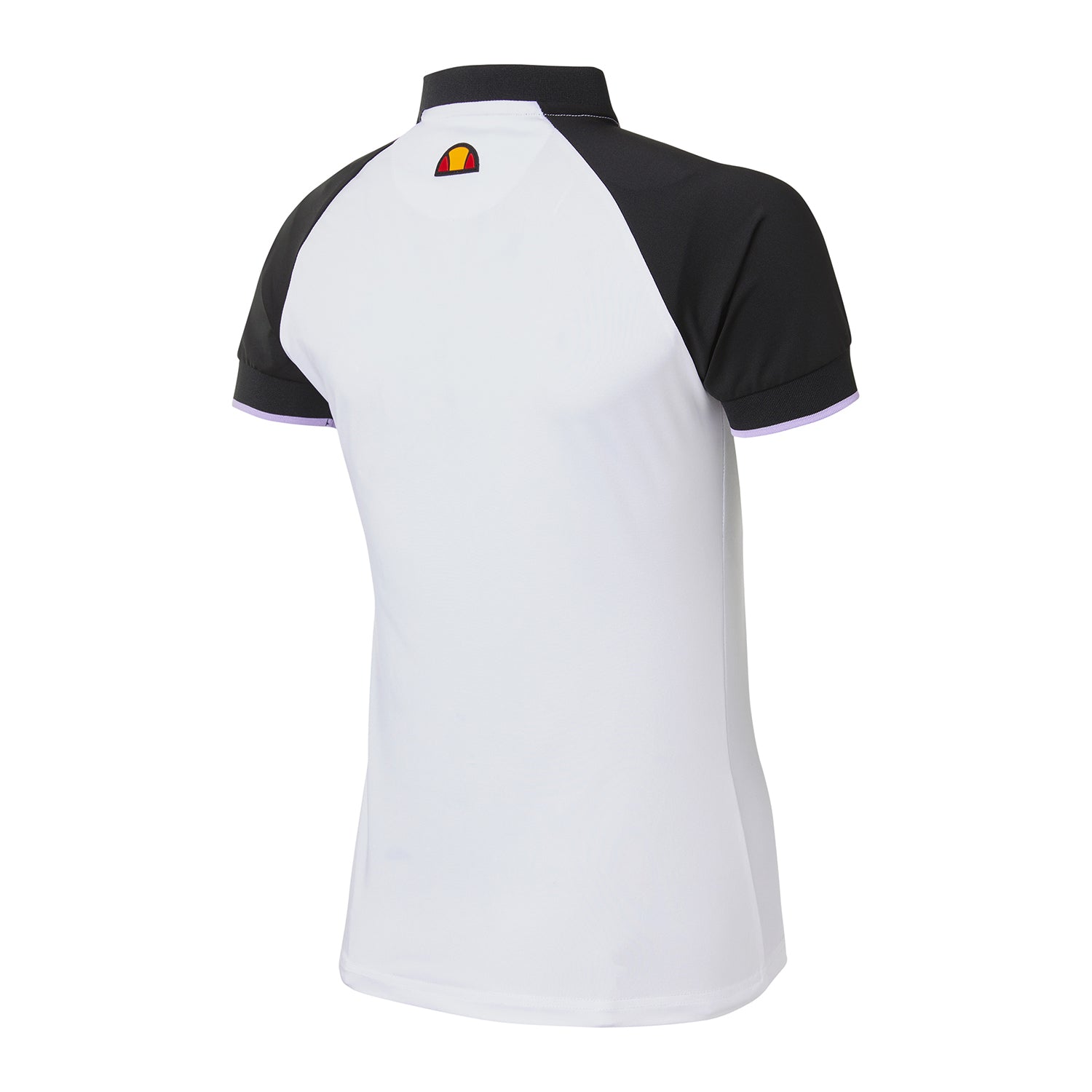 Ellesse Ladies Colour Block Short Sleeve Polo Shirt in White