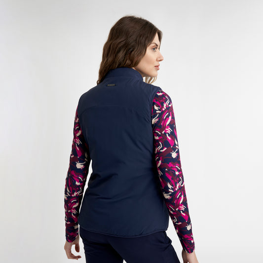 Calvin Klein Ladies Navy Quilted Water Resistant Gilet