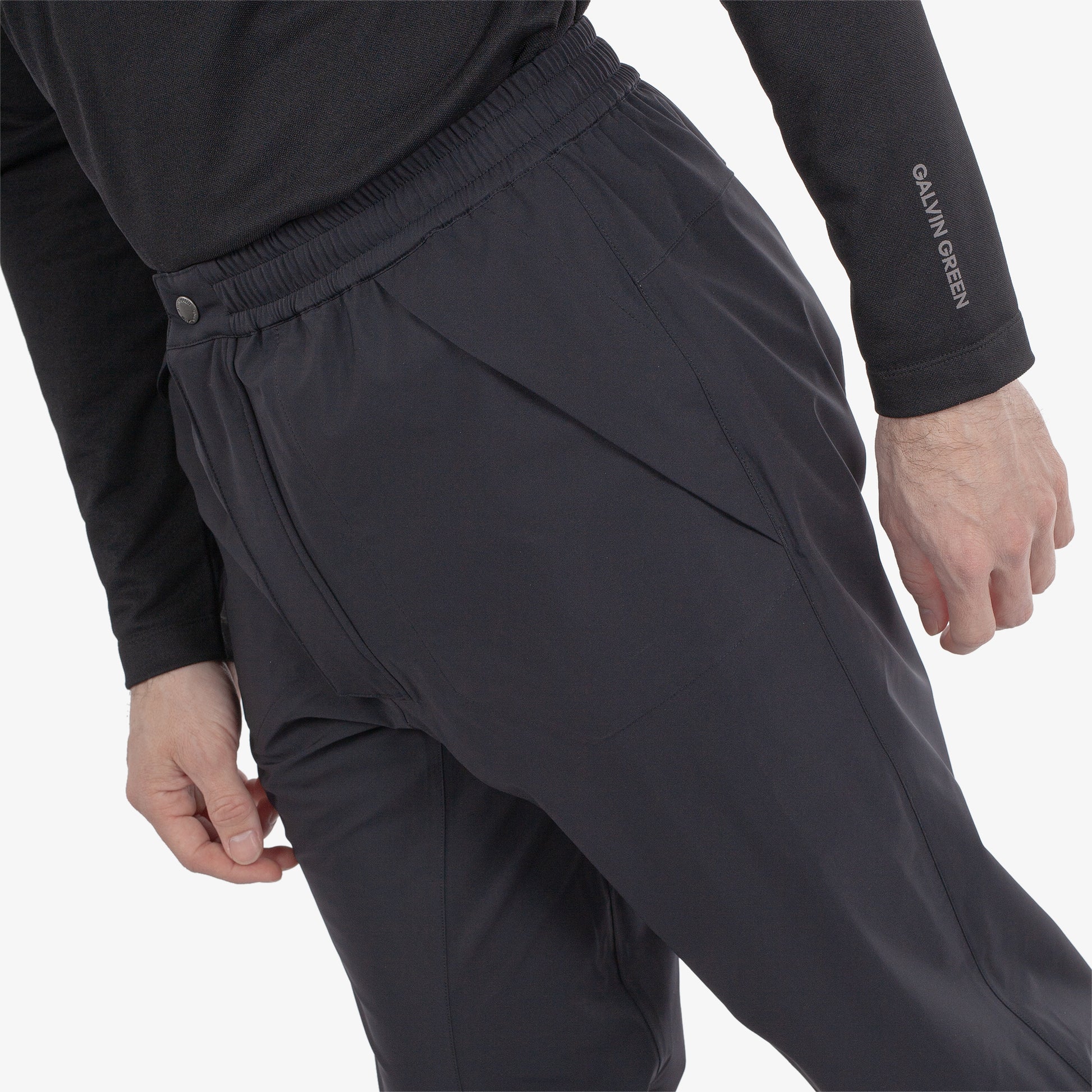 Galvin Green Mens Black PERTEX® Waterproof Over Trousers