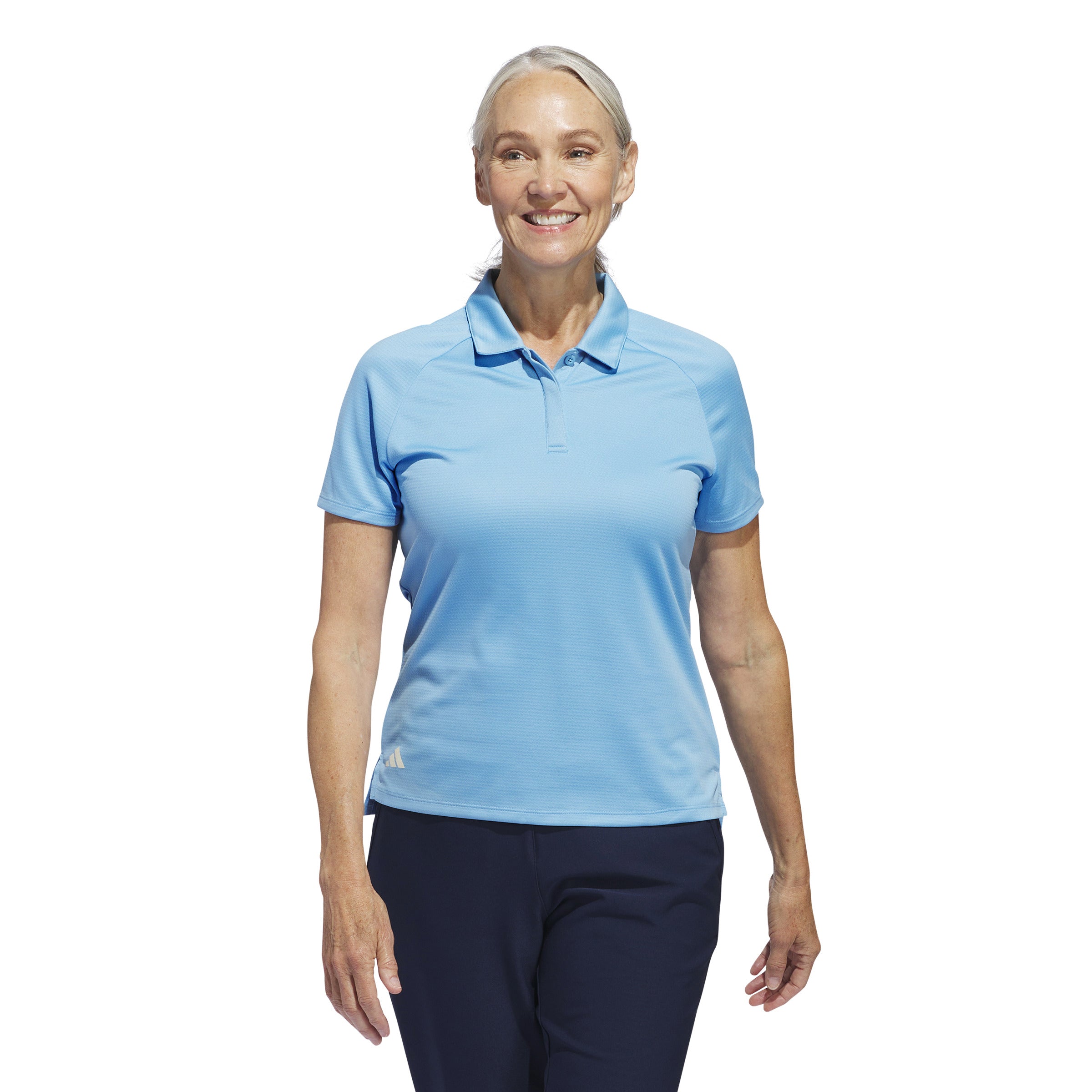 adidas Ladies Short Sleeve Golf Polo with Textured Weave Finish GolfGarb