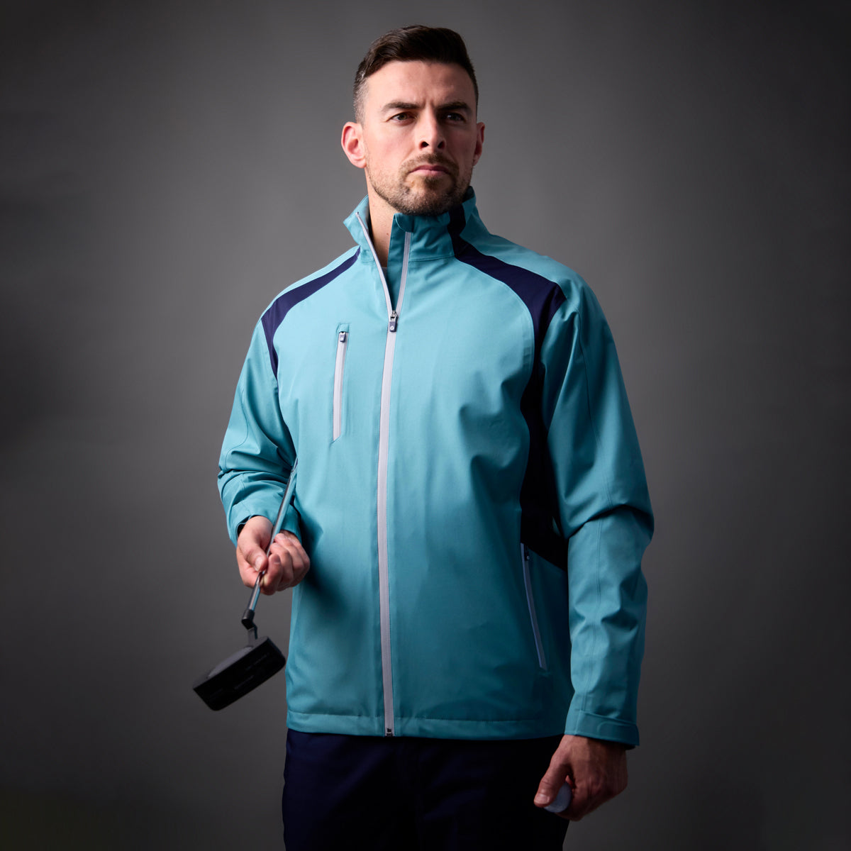 Sunderland Mens Waterproof Jacket with Contrast Panels and Lifetime Guarantee