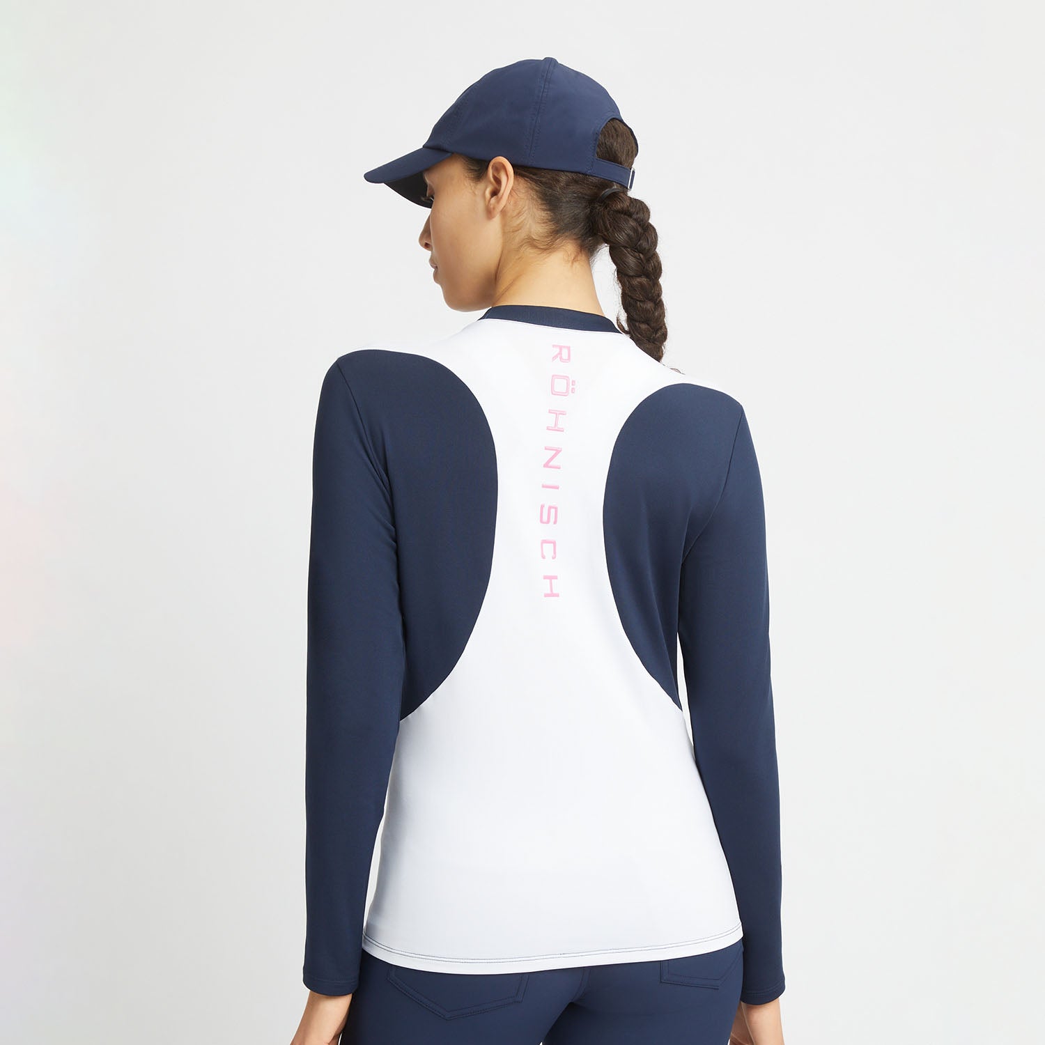 Rohnisch Ladies Navy Blue Long Sleeve Top with Brushed Inner