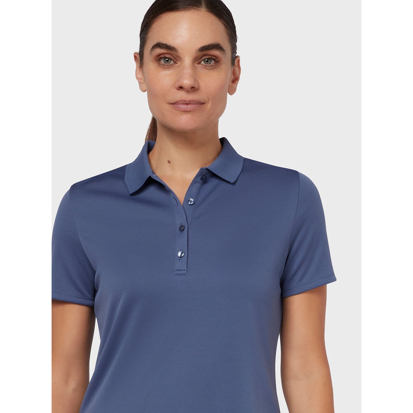 Callaway Ladies Short Sleeve Swing Tech Polo with Opti-Dri in Blue Indigo