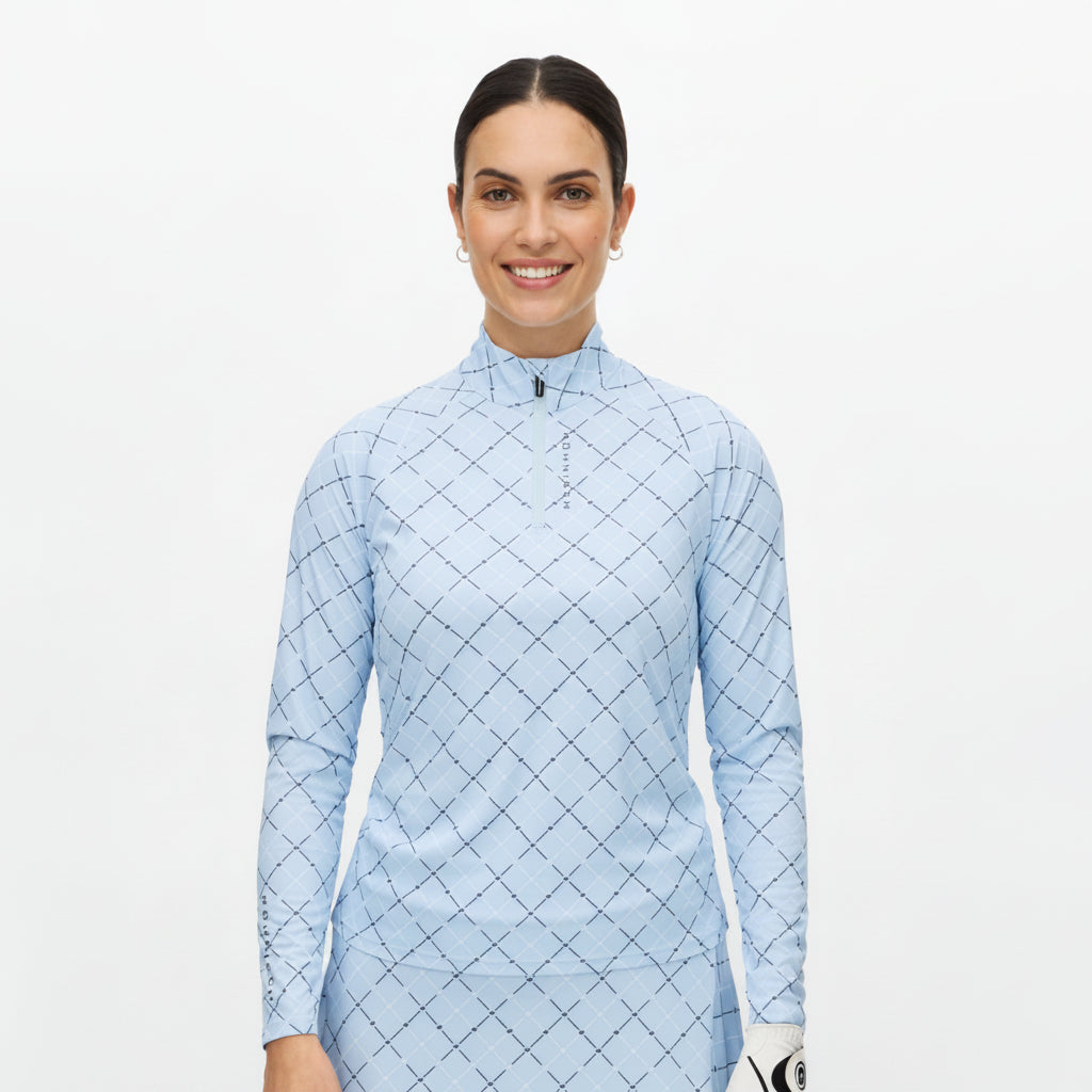 Röhnisch Ladies Elegant Zip Neck Stretch Top for Effortless Movement with Every Swing