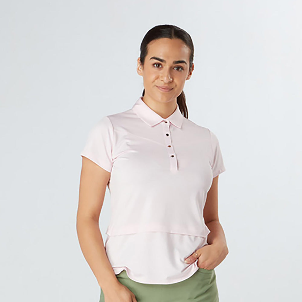 Swing Out Sister Cherry Blossom Cap Sleeve Golf Polo