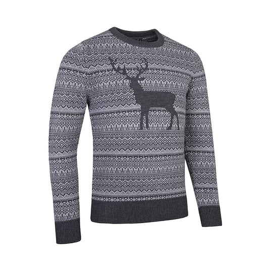 Glenmuir Mens Merino Blend Festive Fairisle Sweater