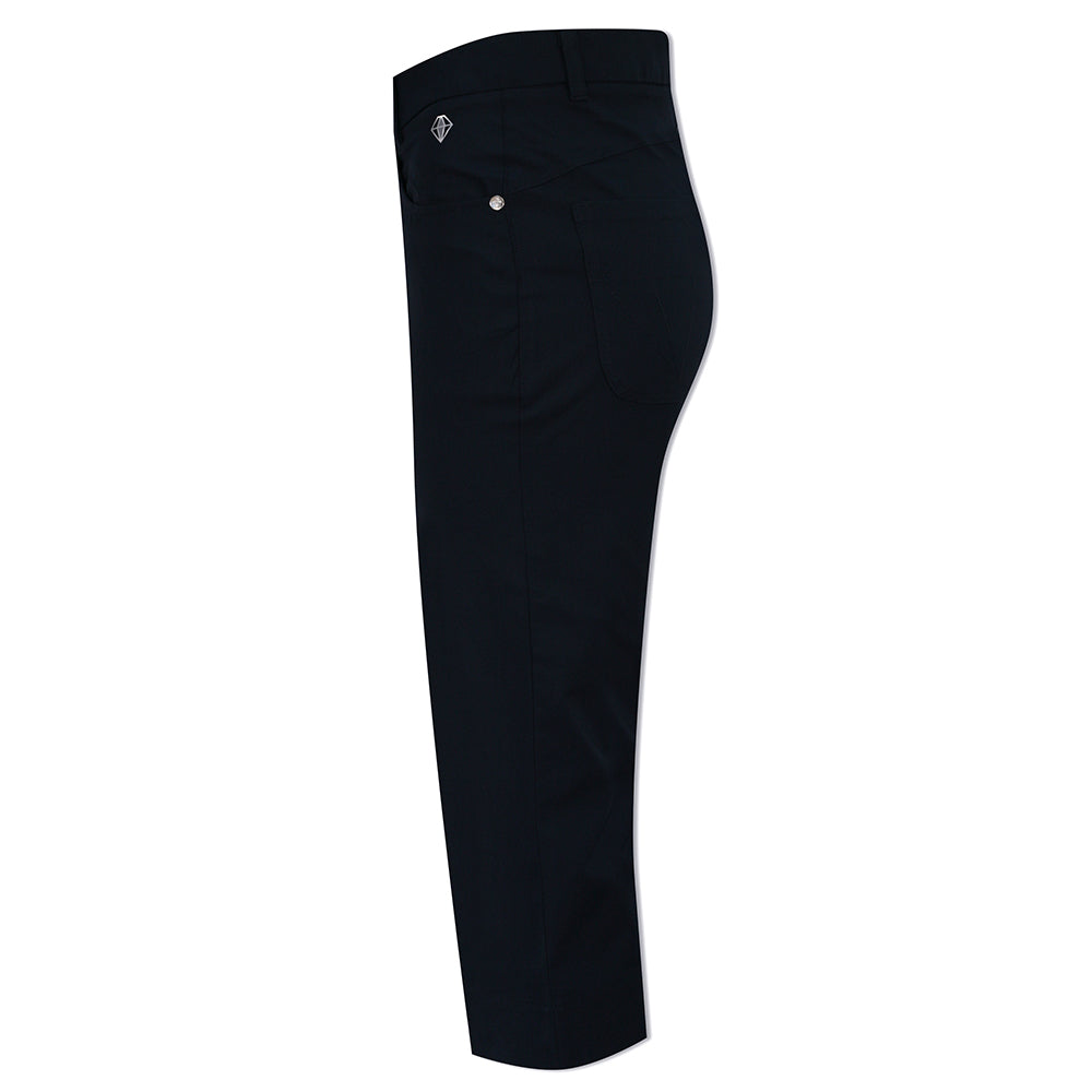 Pure Golf Ladies Stretch Capri in Navy