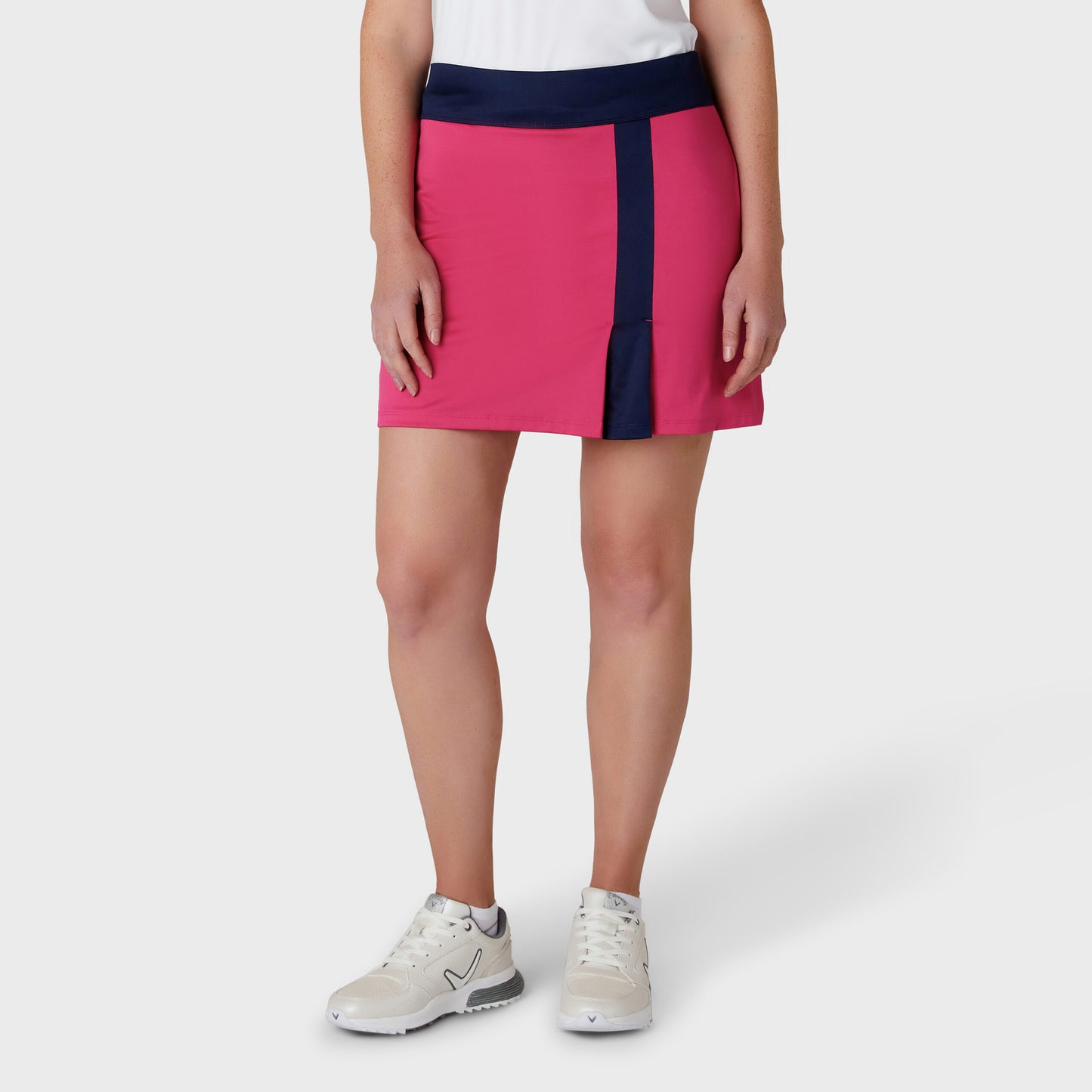 Callaway Ladies Golf Skort in Pink Peacock with Single Front Pleat