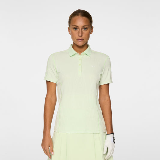 J.Lindeberg Ladies Polo with Subtle Wave Print