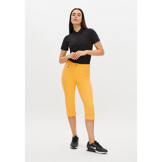 Rohnisch Ladies Chic Slim-Fit Capris in Blazing Orange