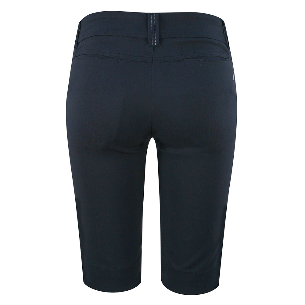 Green Lamb Ladies Stretch Pull-On Shorts in Navy Blue