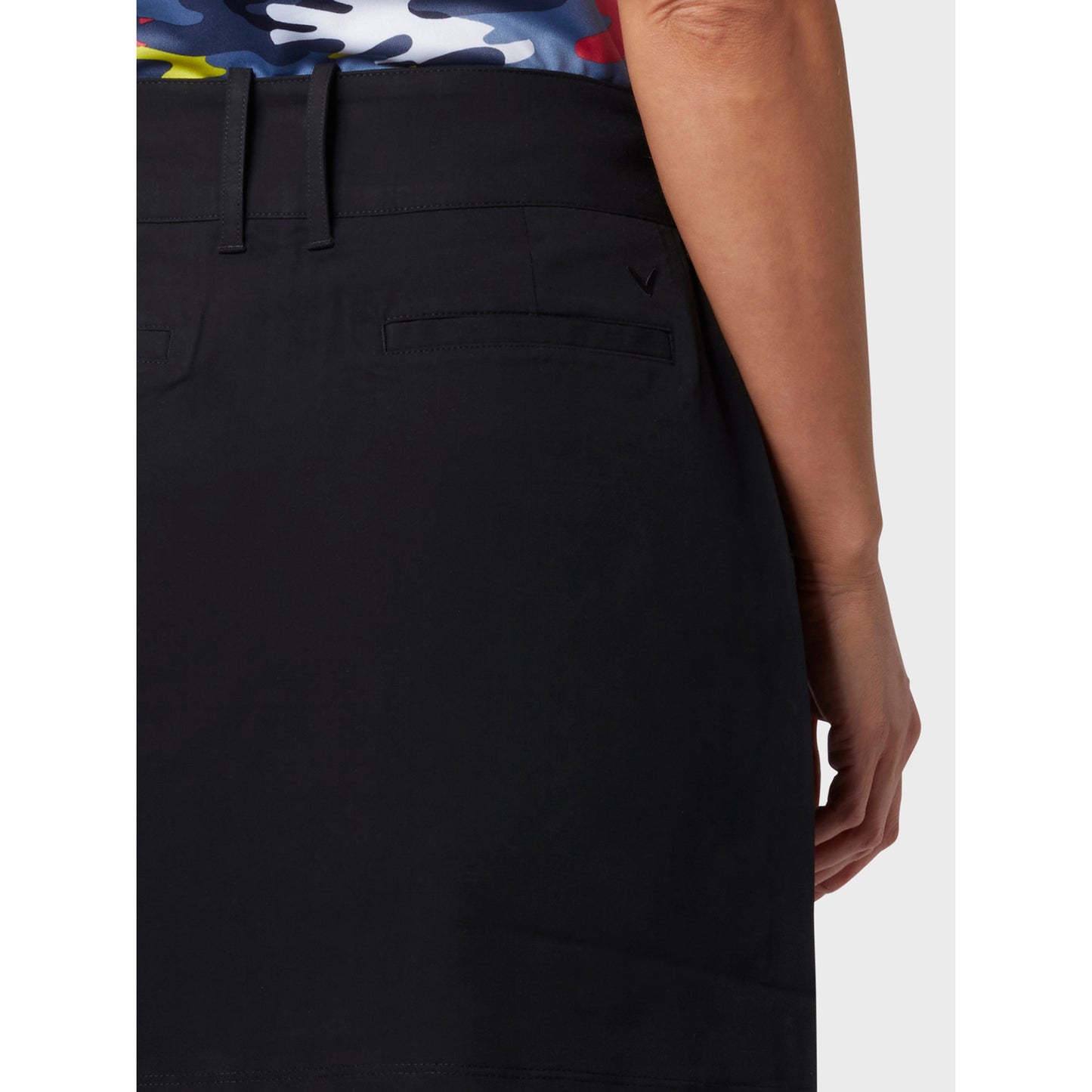 Callaway Ladies Longer Length Skort with Stretch in Caviar Black