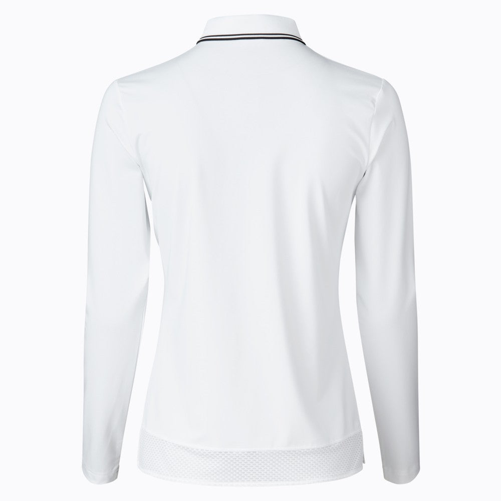 Daily Sports Ladies Long Sleeve Golf Polo Shirt in White